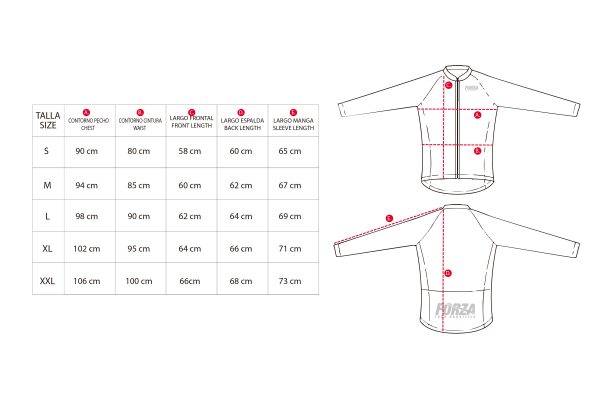 medidas-camiseta-ciclismo-mujer