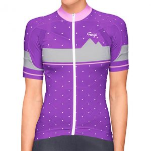 Camiseta-de-Ciclismo-Mujer-manga-corta-Puntos-Frente
