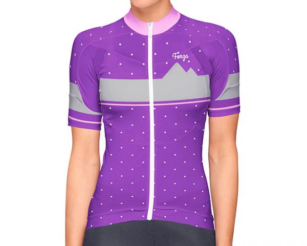 Camiseta-de-Ciclismo-Mujer-manga-corta-Puntos-Frente