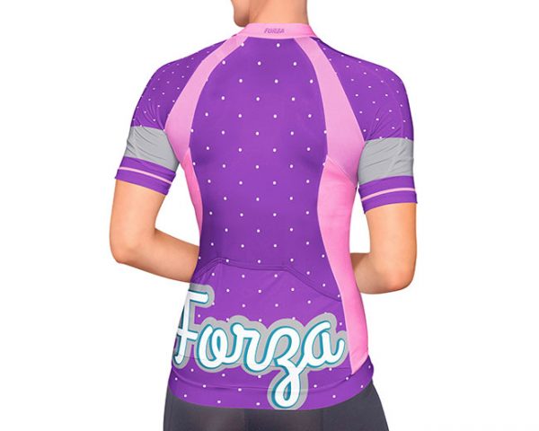 Camiseta-de-Ciclismo-Mujer-manga-corta-Puntos-espalda