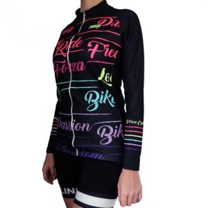 Camiseta de ciclismo manga larga para mujer